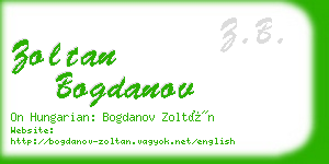 zoltan bogdanov business card